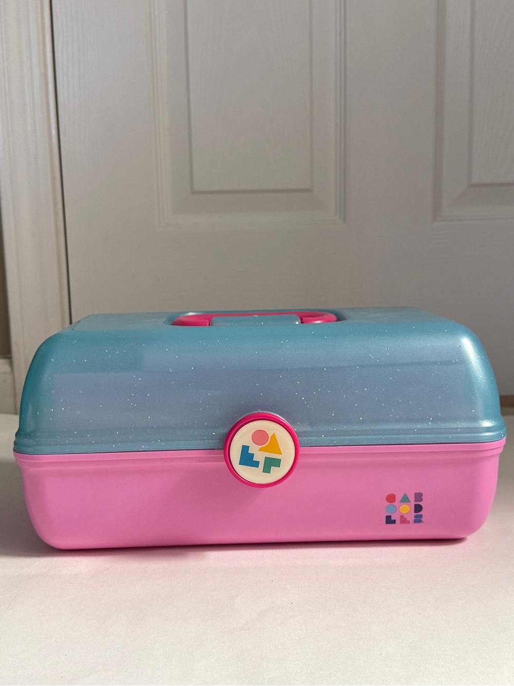 Caboodles Blue Sparkle & Pink Makeup Organizer Case